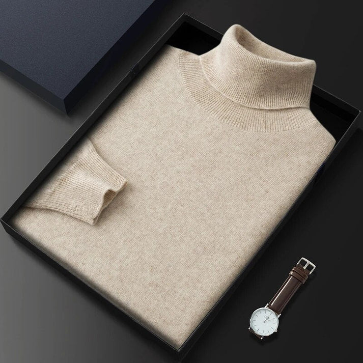 Pull pour homme | Col roulé, manches longues, maille, coupe classique 4
