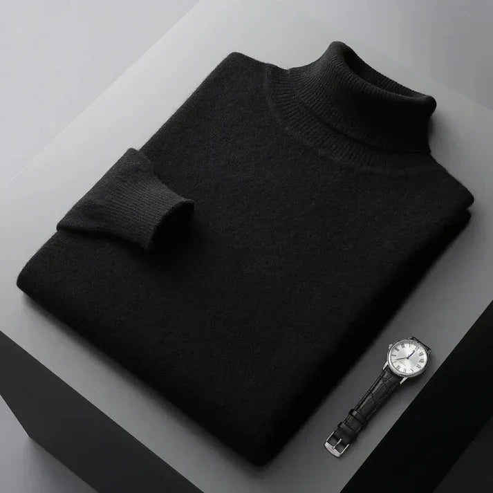 Pull pour homme | Col roulé, manches longues, maille, coupe classique 7
