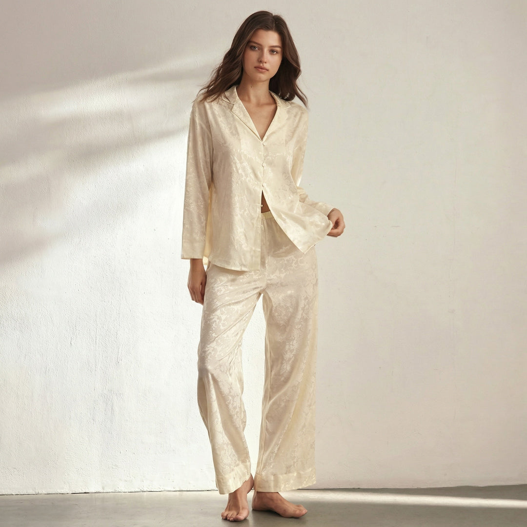 Pyjama Femmes Long en Satin de Coton | La Parisienne 2