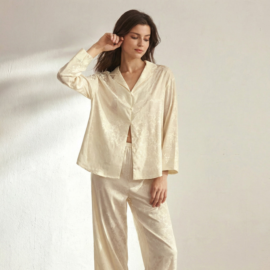 Pyjama Femmes Long en Satin de Coton | La Parisienne 3