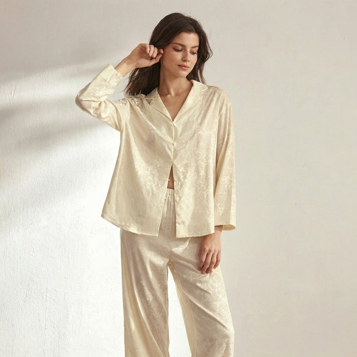 Pyjama Femmes Long en Satin de Coton | La Parisienne 3