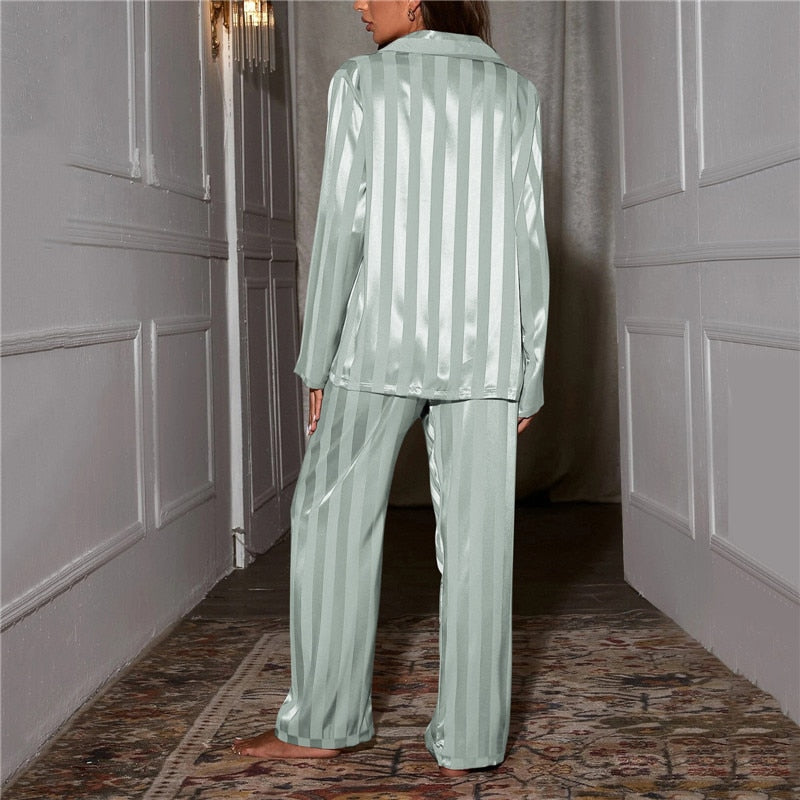 Pyjamas en satin pour femmes, pyjamas d'été en soie pour femmes, ensembles de nuit en satin pour femmes 4