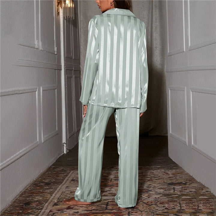 Pyjamas en satin pour femmes, pyjamas d'été en soie pour femmes, ensembles de nuit en satin pour femmes 4