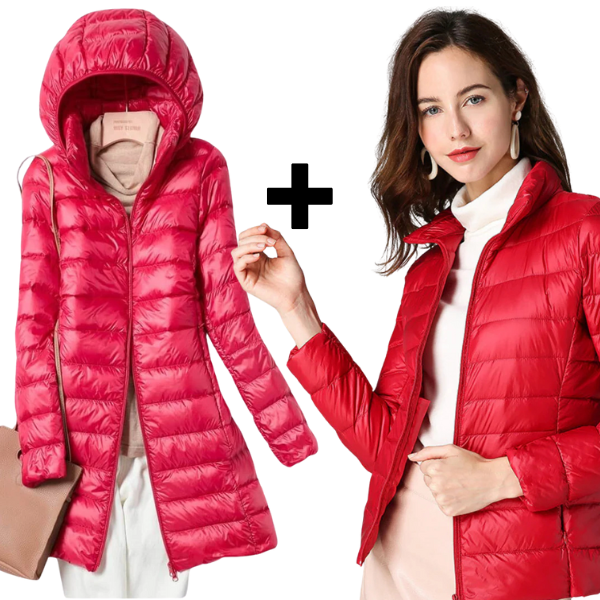 Sky+Aurora - Veste Ultralégère & Veste Longue en Duvet de Canard Blanc