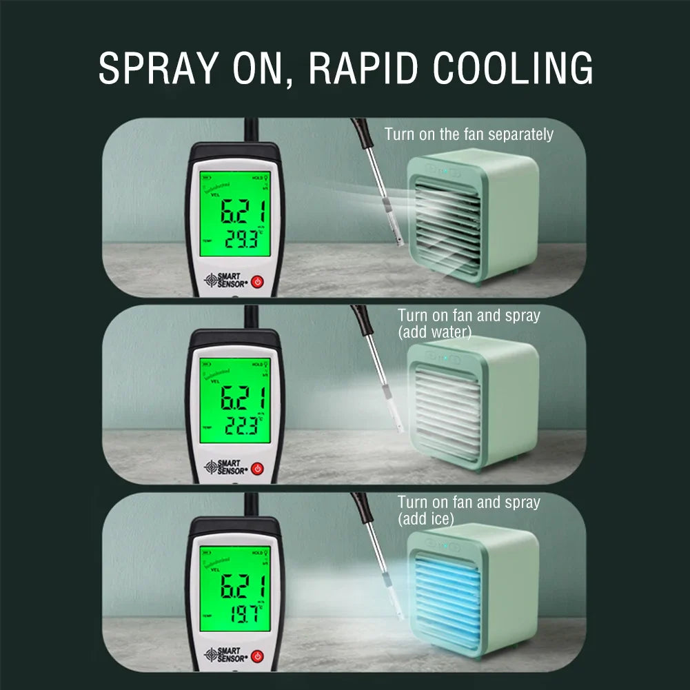 Refroidisseur d'air – Mini refroidisseur d'air portable avec réservoir d'eau et 3 réglages 5