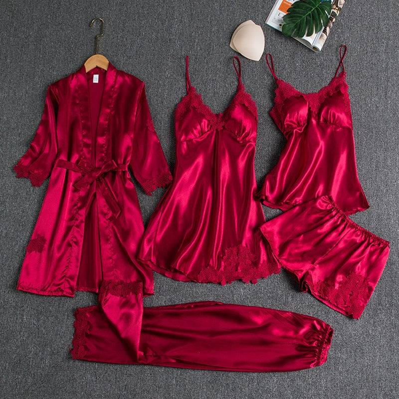 Ensemble pyjama femme en soie usage détente quotidien