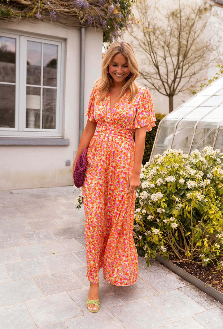 Robe Longue Femme | Imprimé Fleuri Coloré | Taille Marquée & Coupe Fluide Été 5