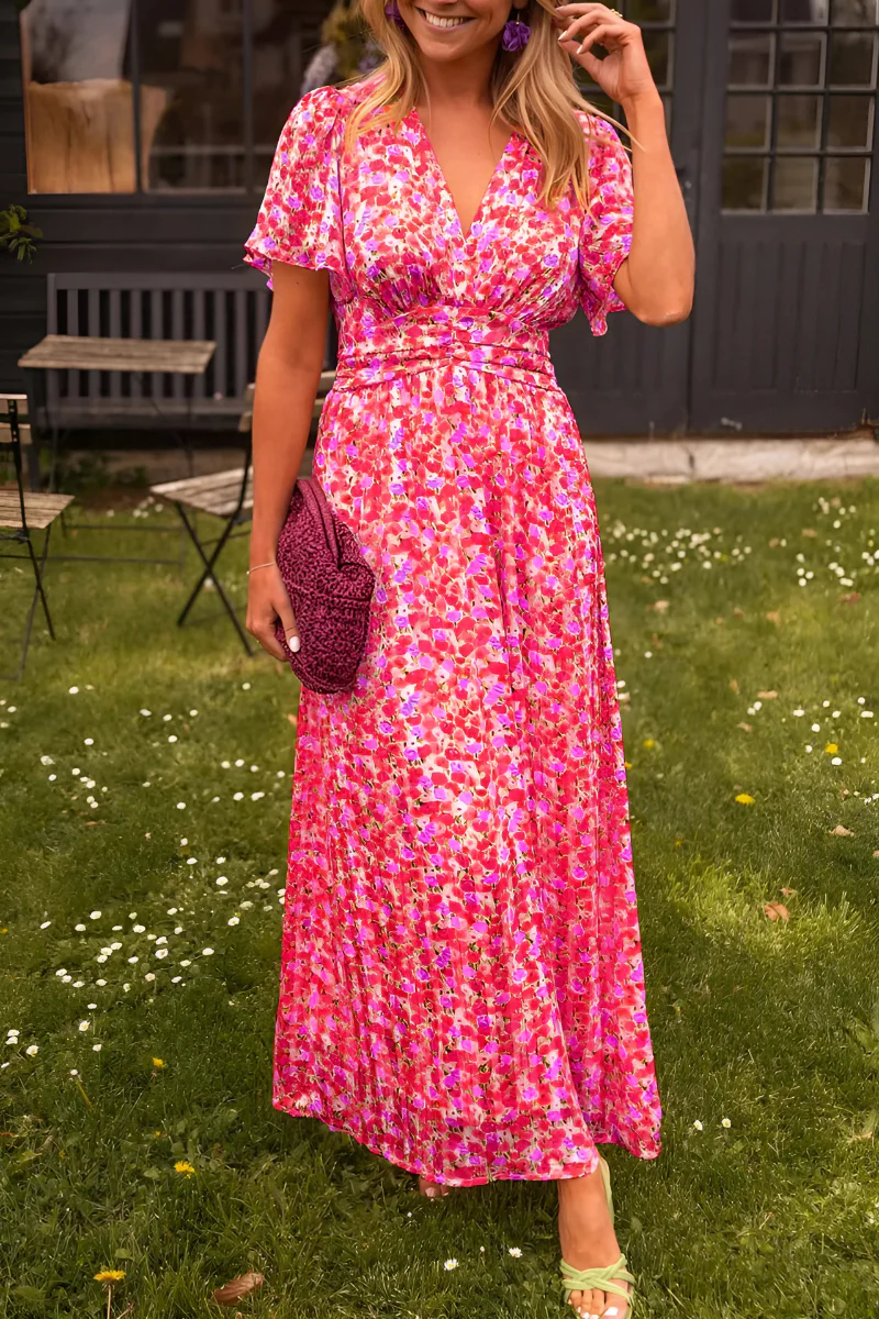 Robe Longue Femme | Imprimé Fleuri Coloré | Taille Marquée & Coupe Fluide Été 7