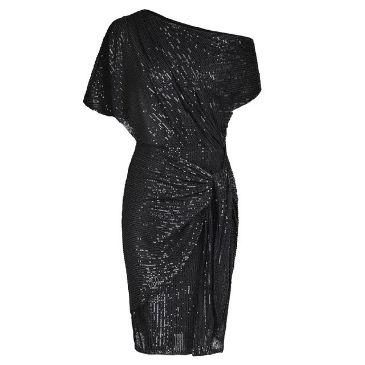 Robe à sequins pour femme | Manches courtes et longueur genou