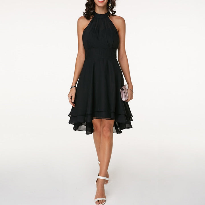 Robe courte col halter femme pour soirée 0