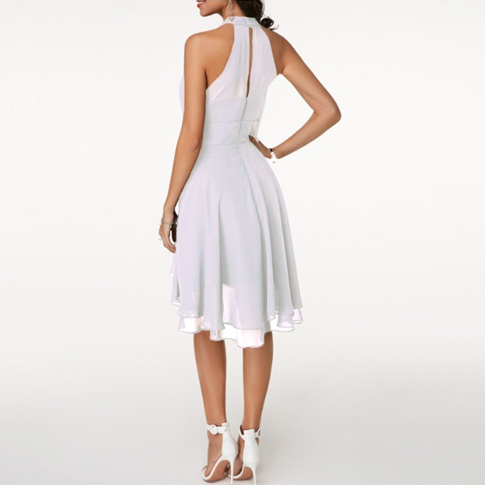 Robe courte col halter femme pour soirée 2