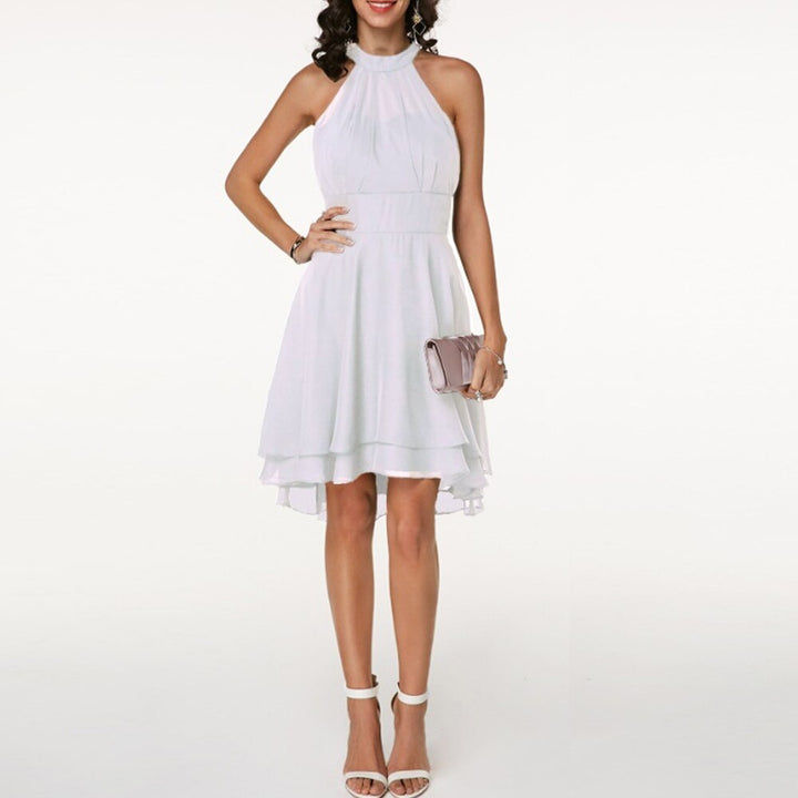 Robe courte col halter femme pour soirée 7
