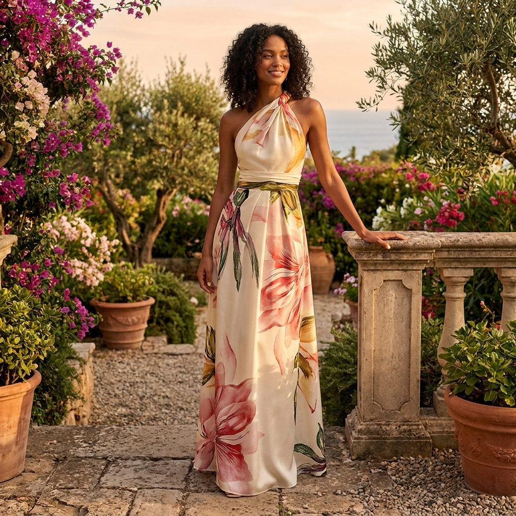 Robe longue asymétrique pour femme | Élégance estivale décontractée 0