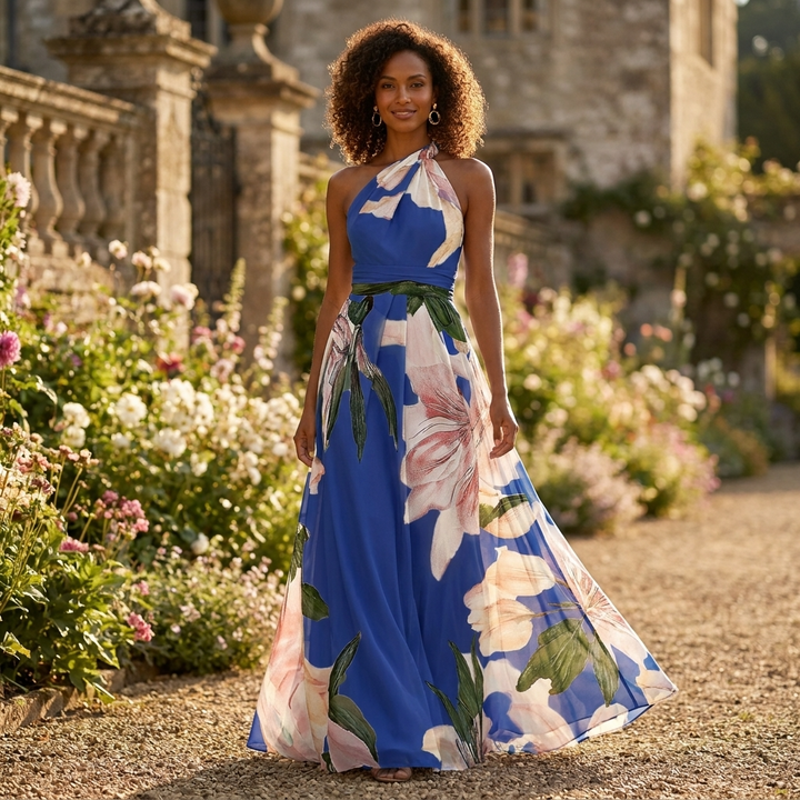 Robe longue asymétrique pour femme | Élégance estivale décontractée 3