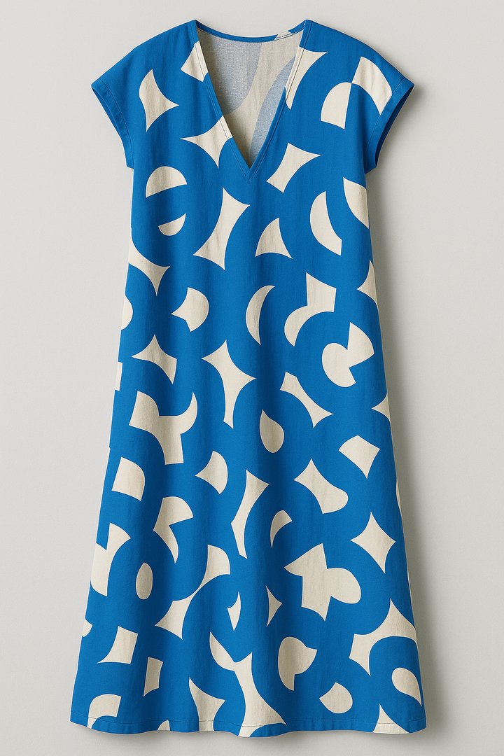 Robe longue chic à col en V pour femme, à la silhouette élégante 2