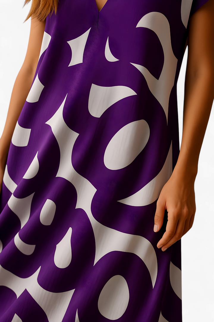 Robe longue chic à col en V pour femme, à la silhouette élégante 6