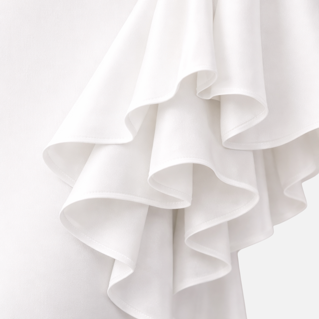 Robe longue drapée à manches longues pour femme 4