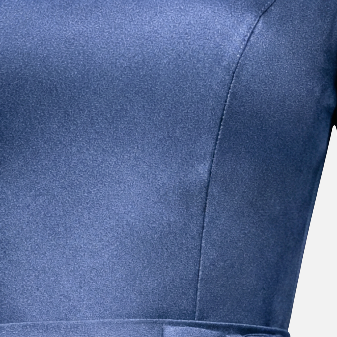 Robe longue drapée à manches longues pour femme 6
