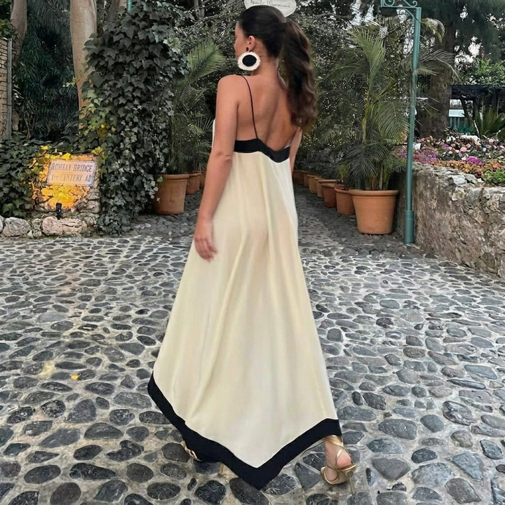 Robe longue fluide à col en V. 3