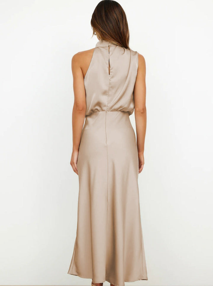 Robe longue pour femme | Style dos nu avec corsage froncé 5