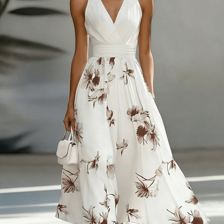 Robe maxi femme | Dos nu et ourlet évasé 0