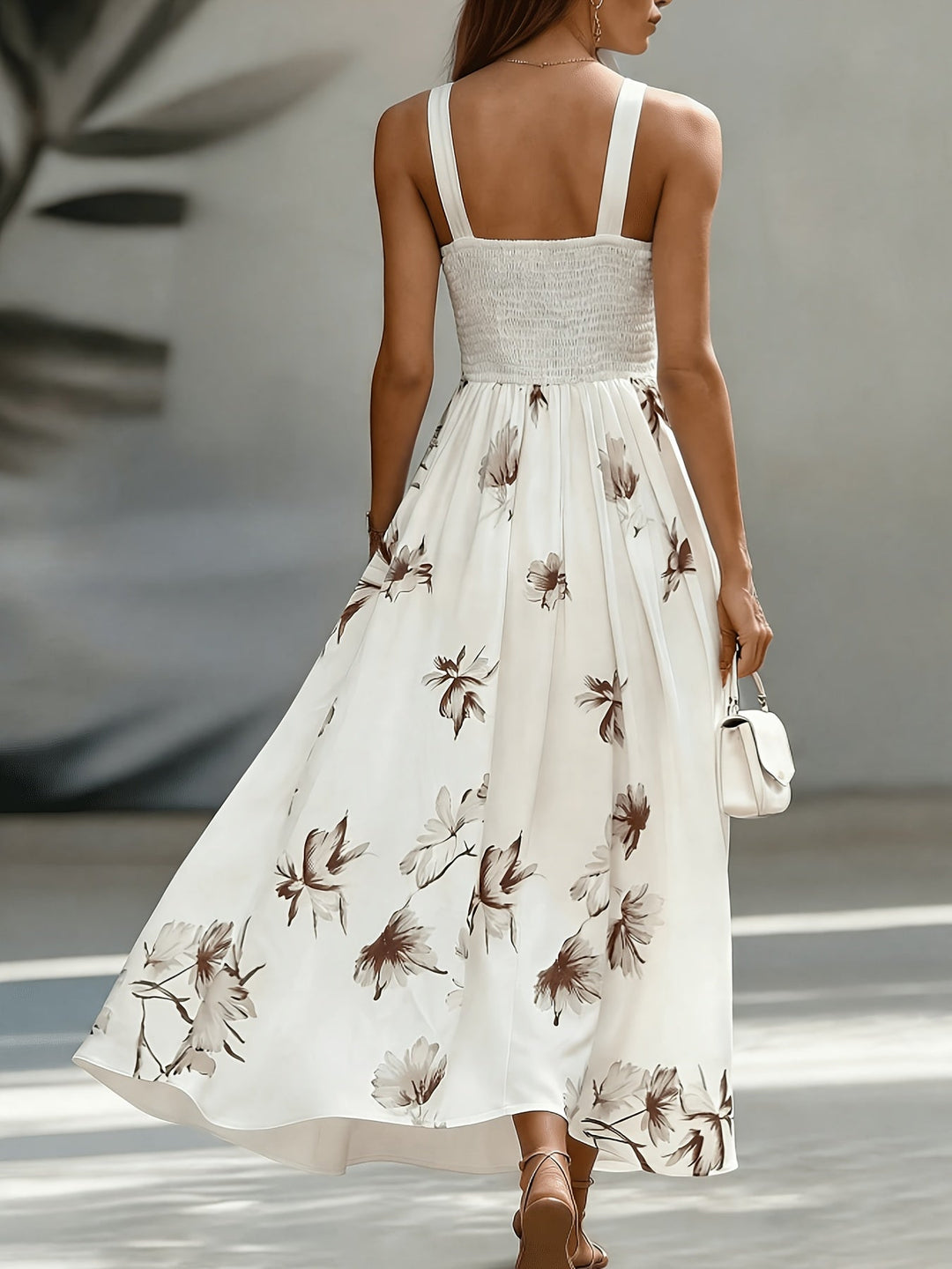 Robe maxi femme | Dos nu et ourlet évasé 3