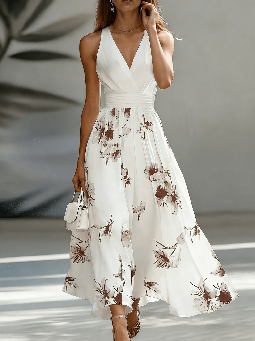 Robe maxi femme | Dos nu et ourlet évasé 4
