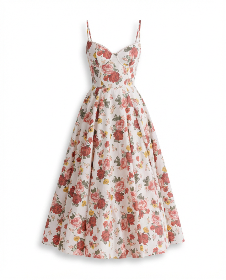 Robe midi à bretelles | Ligne élégante | Coupe fluide pour le soir 10