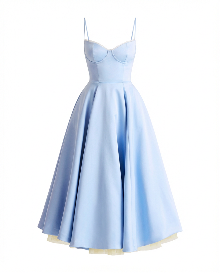 Robe midi à bretelles | Ligne élégante | Coupe fluide pour le soir 8