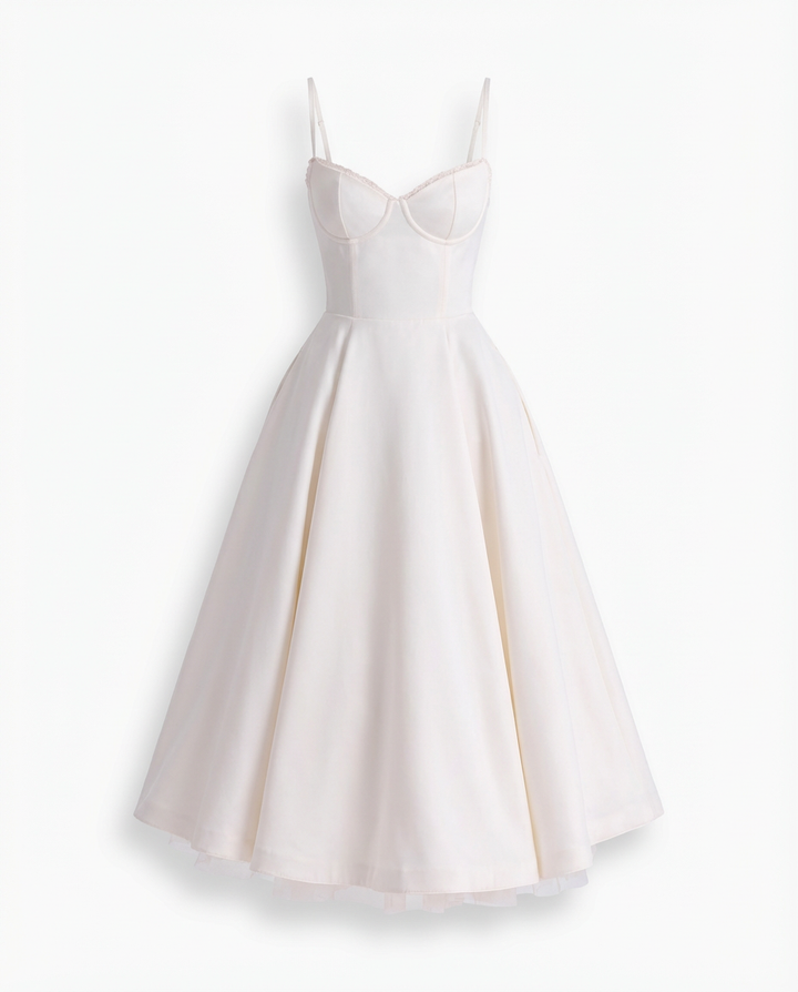 Robe midi à bretelles | Ligne élégante | Coupe fluide pour le soir 9