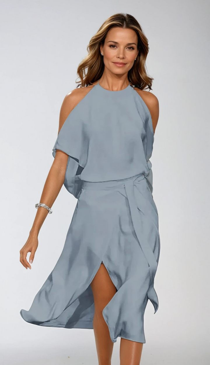 Robe midi à épaules dénudées pour femme 1