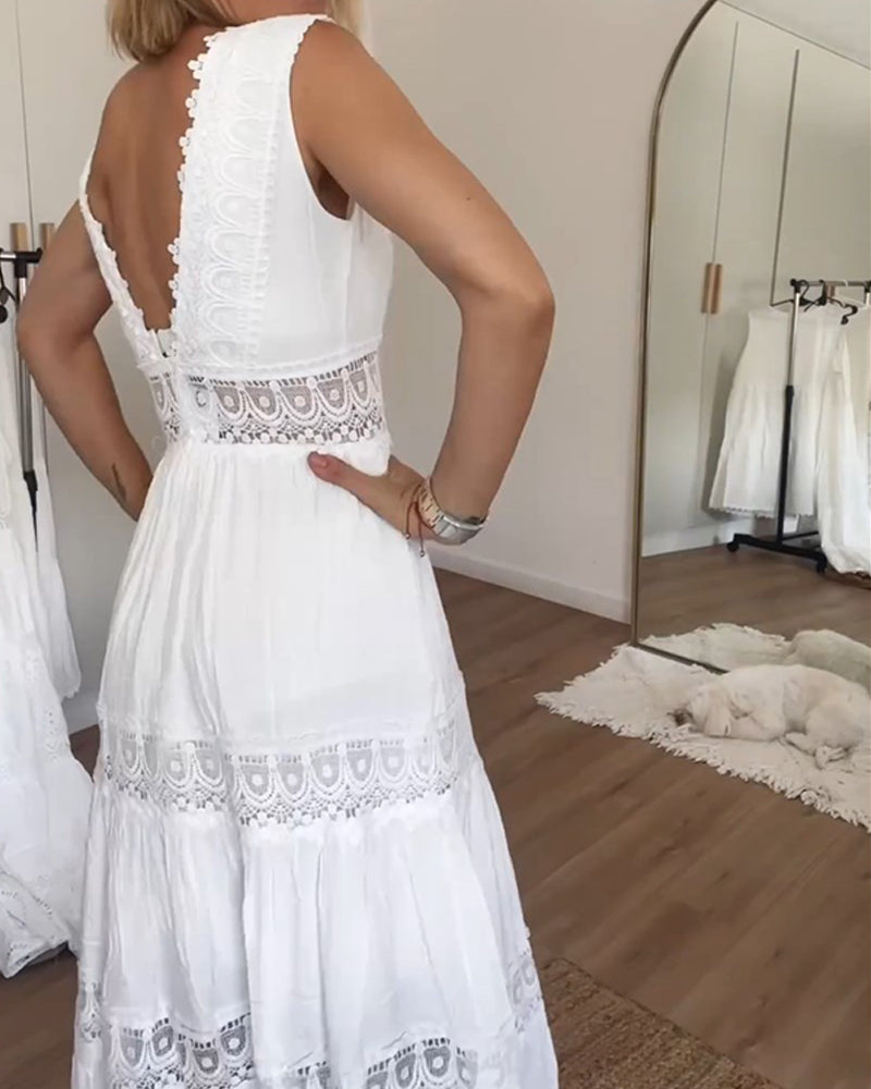 Robe midi sans manches pour femme 2