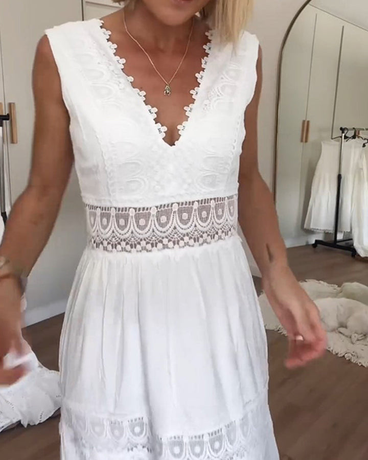 Robe midi sans manches pour femme 3