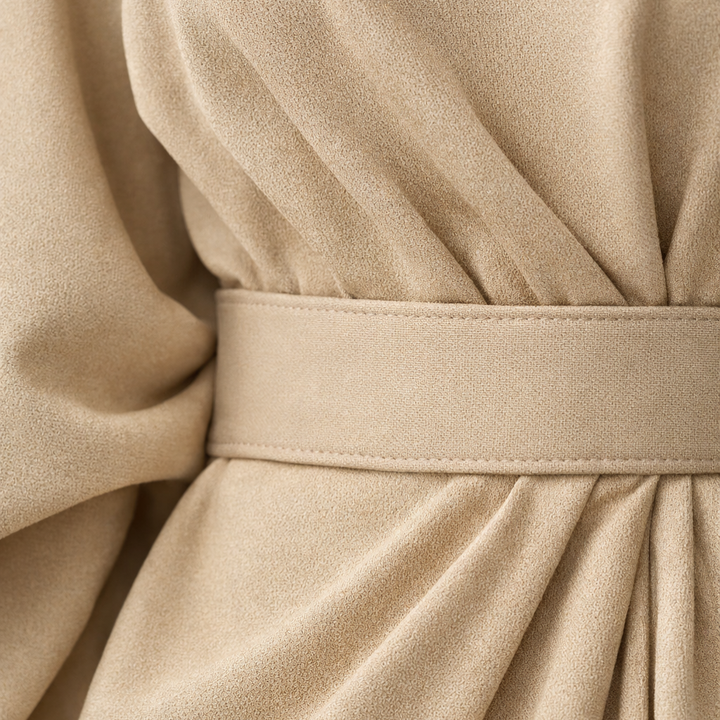 Robe spectaculaire à manches lanternes avec ceinture à la taille pour femme 5
