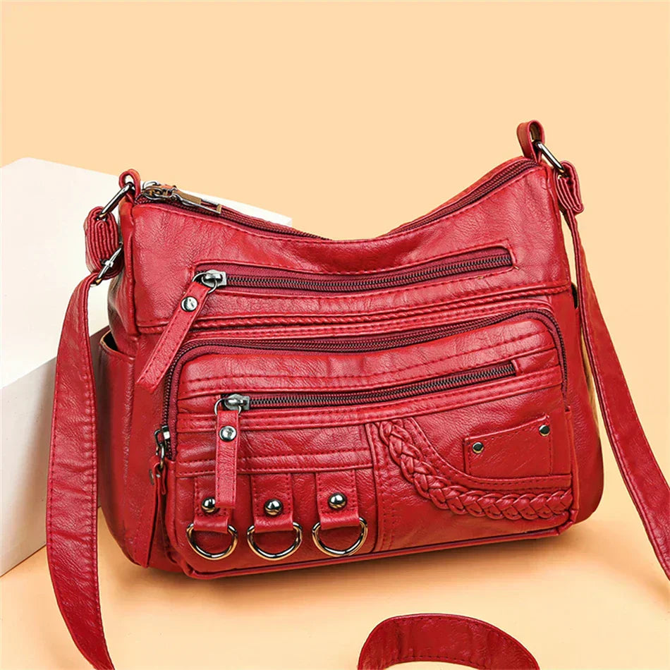 Olivia™ Vintage Charm | Sac à main zippé Luxe Doux