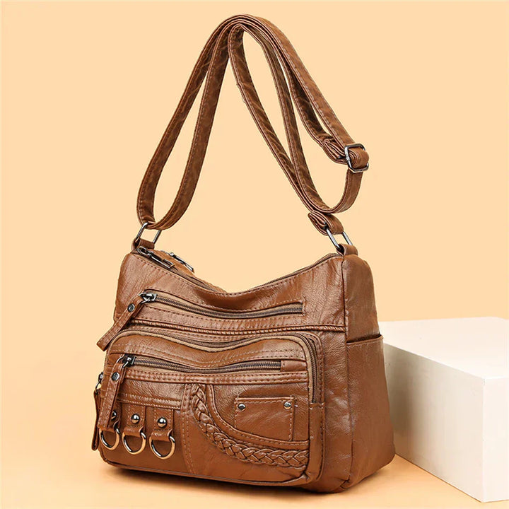 Olivia™ Vintage Charm | Sac à main zippé Luxe Doux