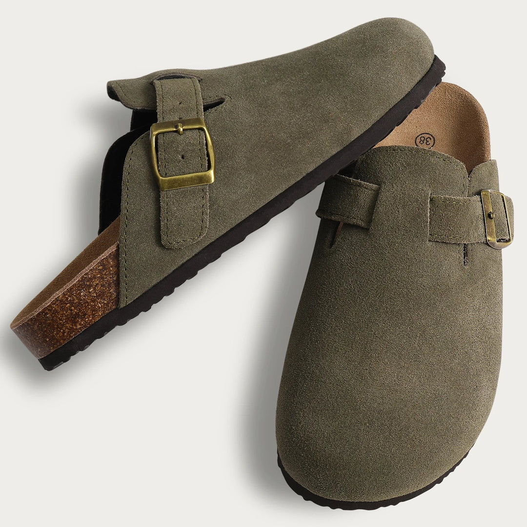 Noora™ | Livia – Des slip-ons confortables en daim avec soutien orthopédique