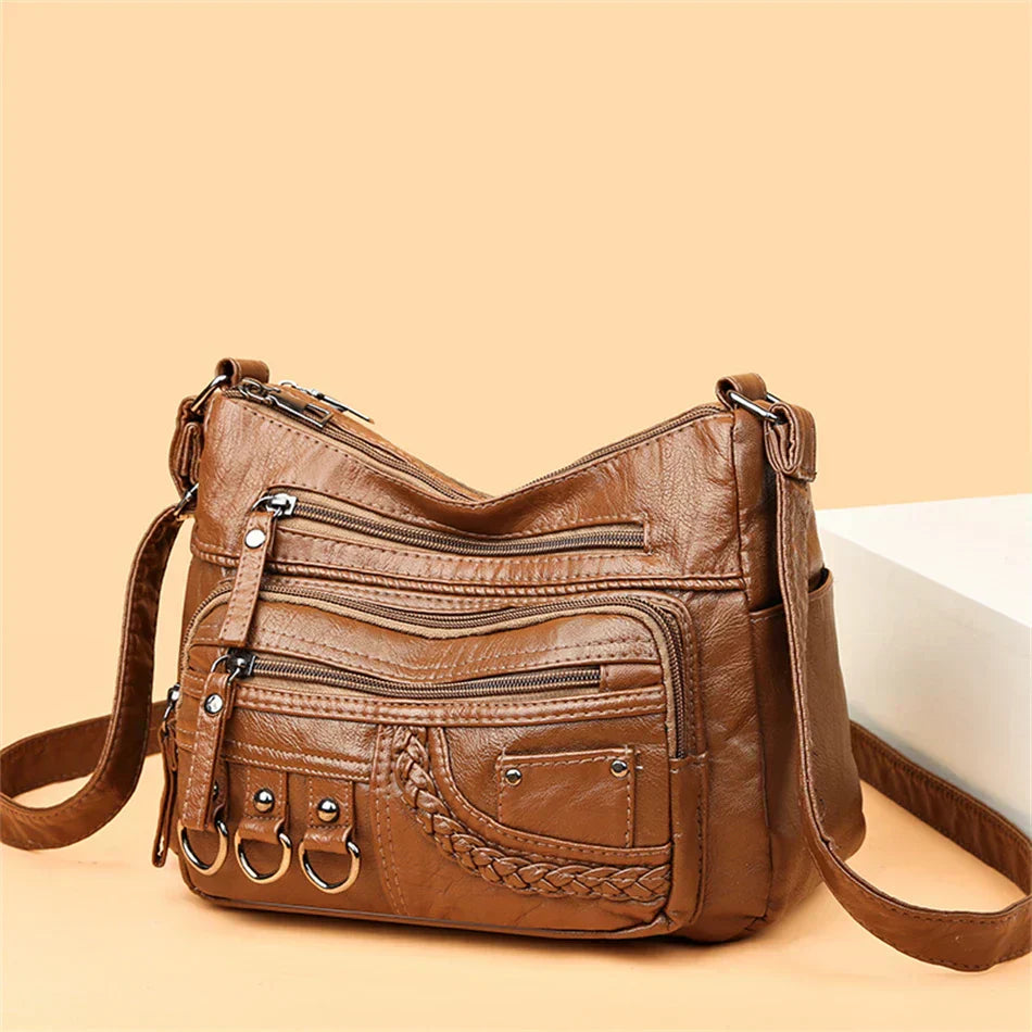 Olivia™ Vintage Charm | Sac à main zippé Luxe Doux