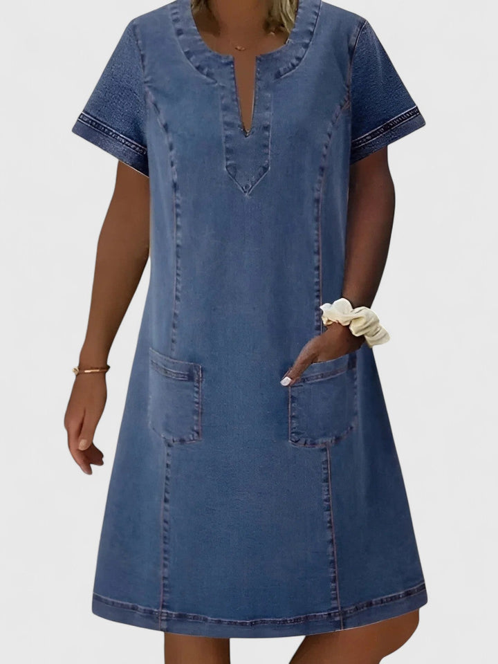 Christine | Robe en Denim Élégante
