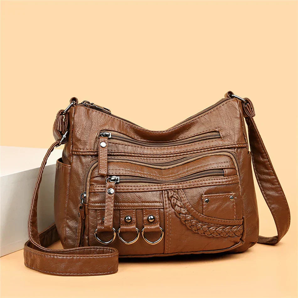 Olivia™ Vintage Charm | Sac à main zippé Luxe Doux