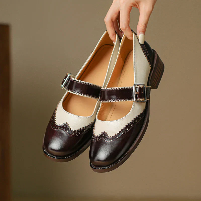 Mary-Jane™| Miana Cuir Mary Janes