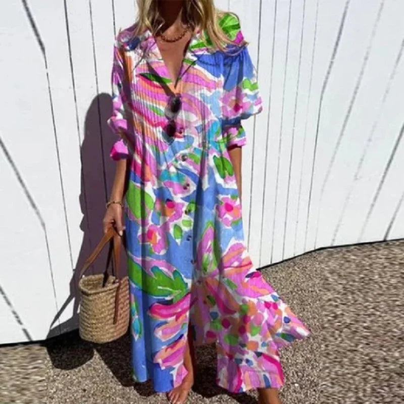 Lily | Robe Maxi Éclatante