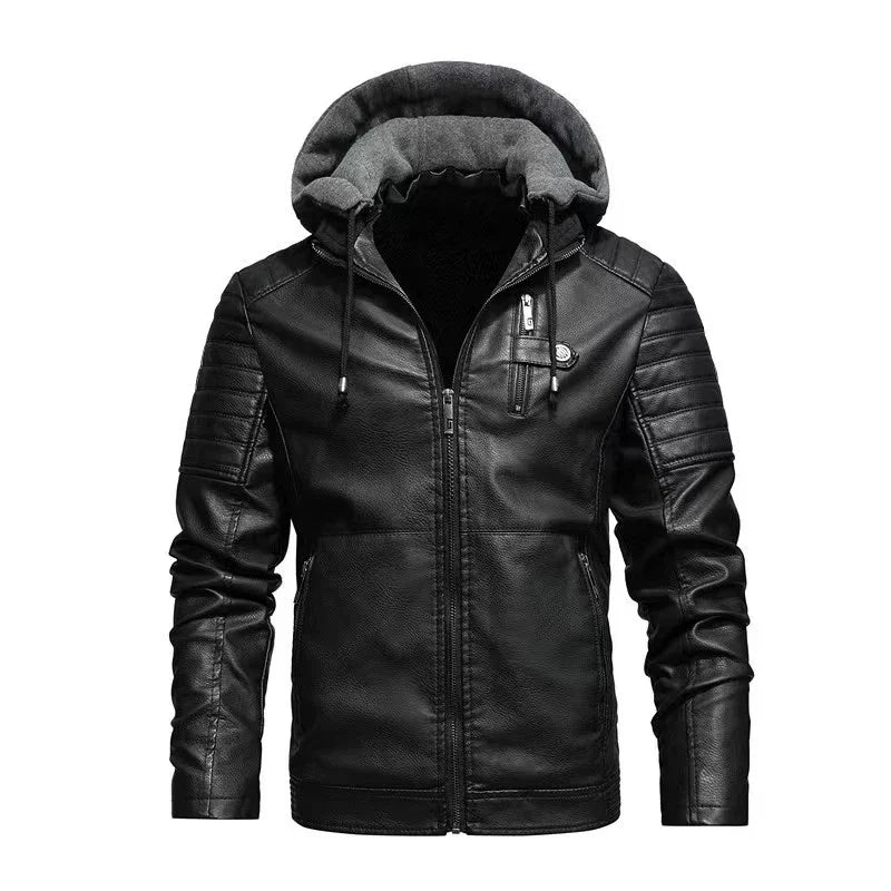 Enzo™ | Veste biker avec capuche amovible