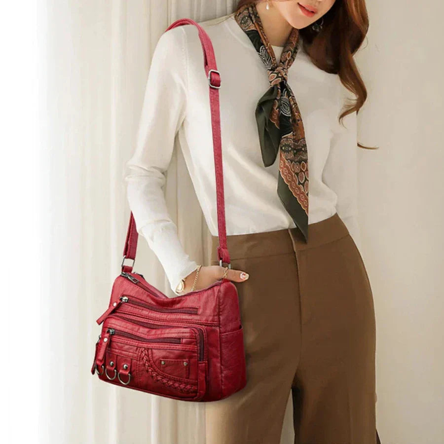 Olivia™ Vintage Charm | Sac à main zippé Luxe Doux