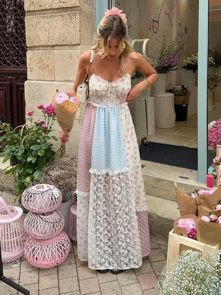 Viviana™ | Robe Patchwork avec Bretelles