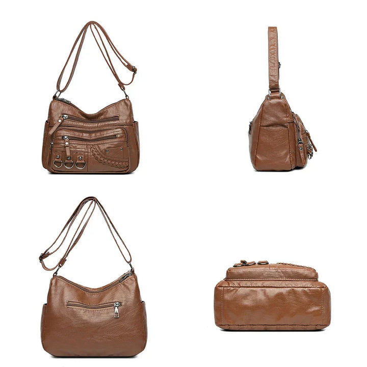 Olivia™ Vintage Charm | Sac à main zippé Luxe Doux
