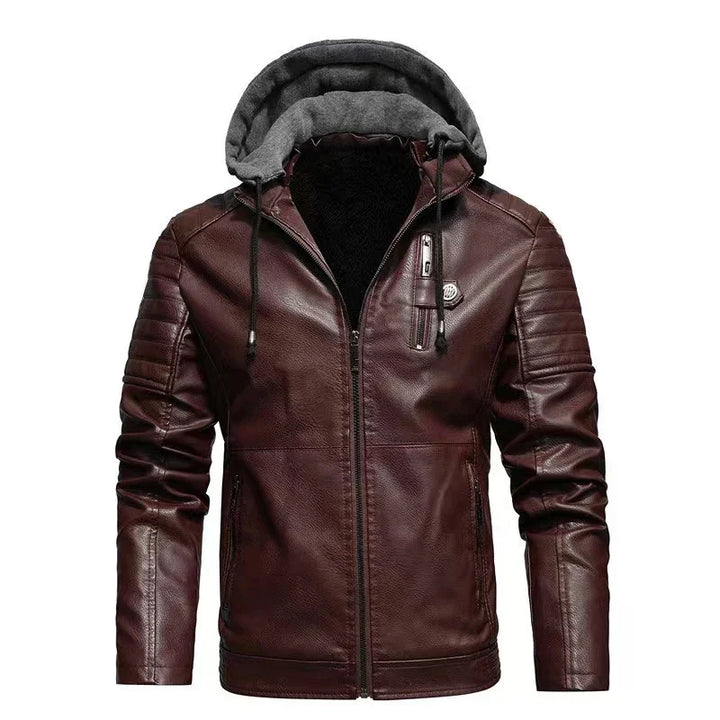 Enzo™ | Veste biker avec capuche amovible
