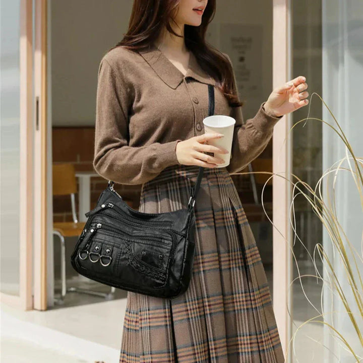 Olivia™ Vintage Charm | Sac à main zippé Luxe Doux