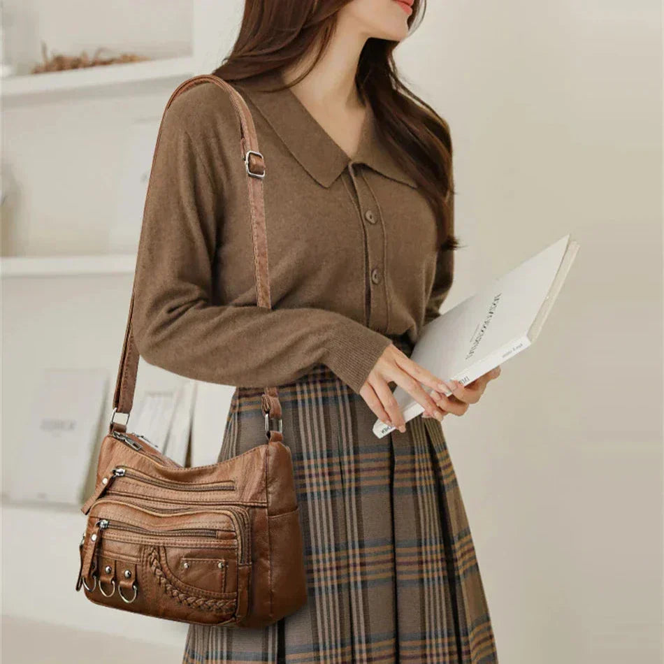 Olivia™ Vintage Charm | Sac à main zippé Luxe Doux