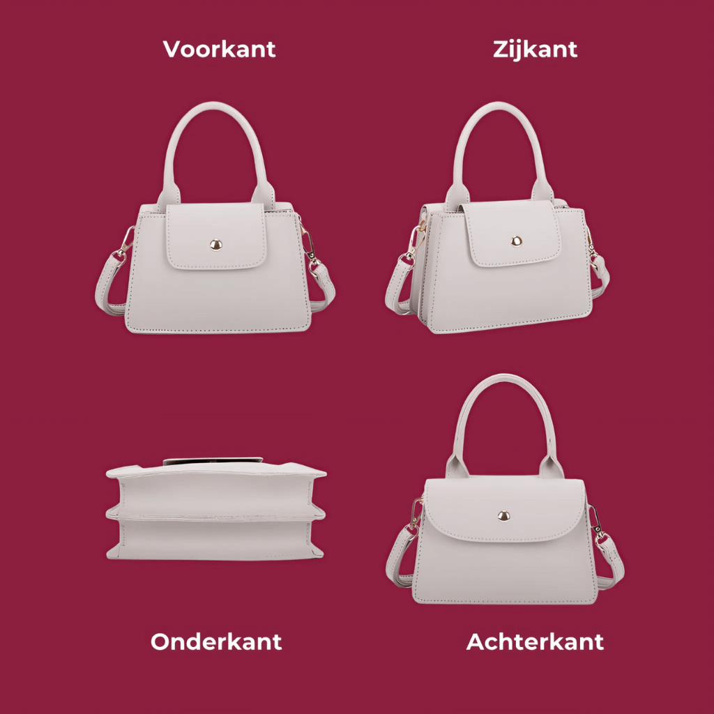 Sac à main femme | Mini sac structuré avec rabat et fermeture avant 8